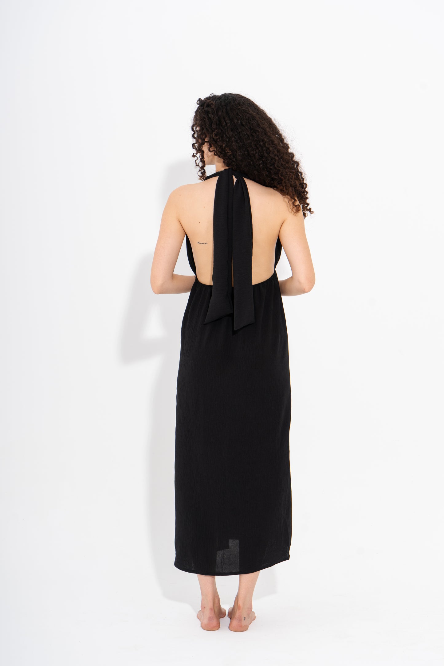 Halter Beach Dress - Black