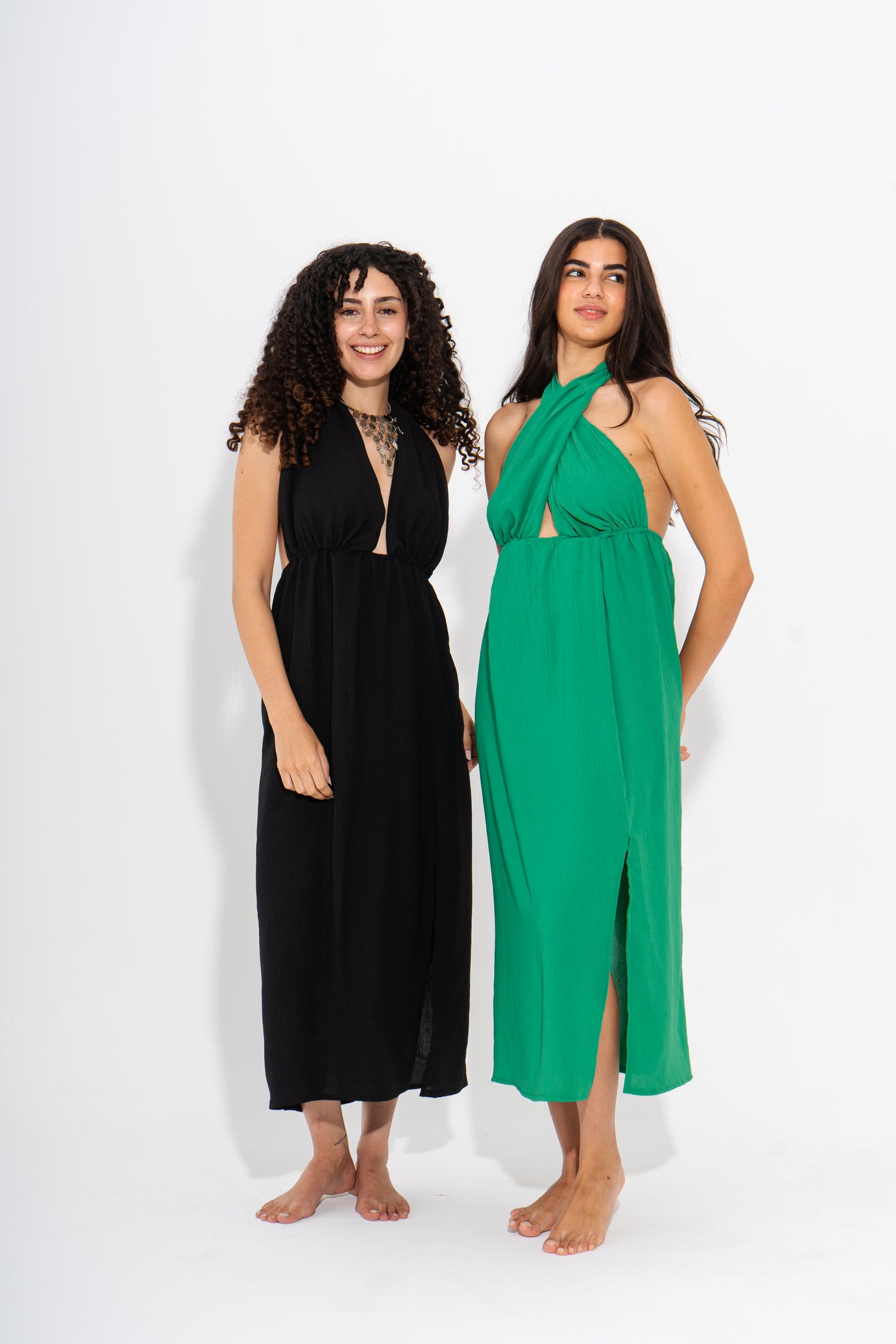 Halter Beach Dress - Black
