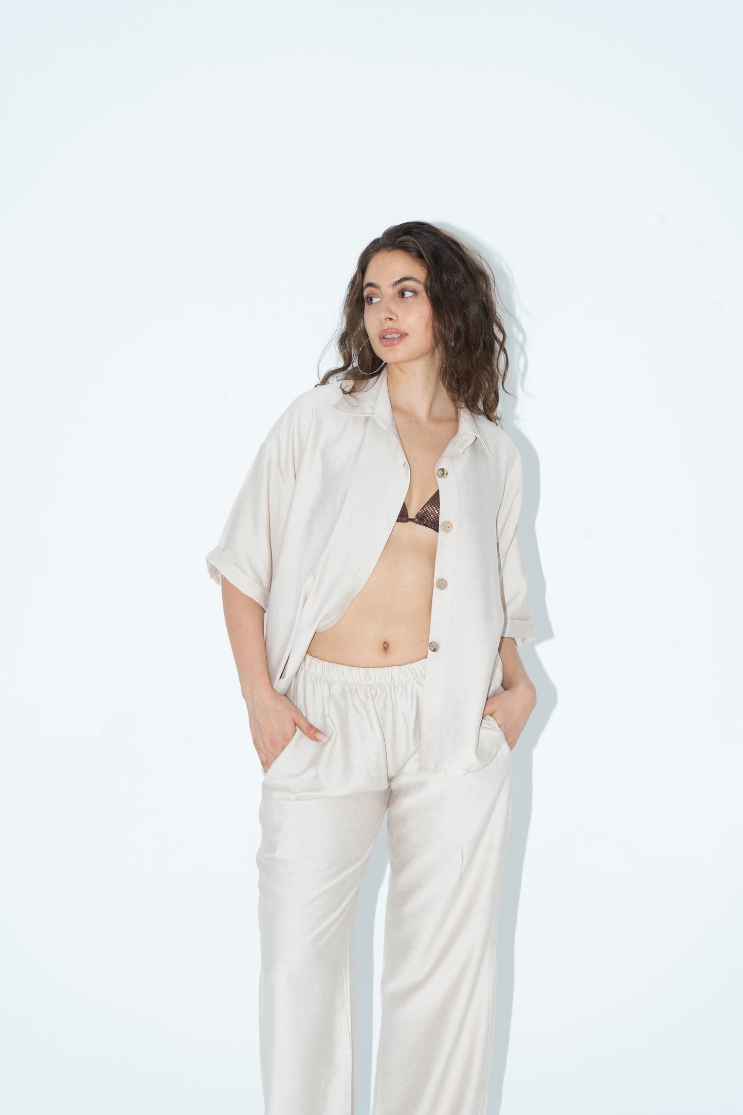 Basic Linen Set -Beige