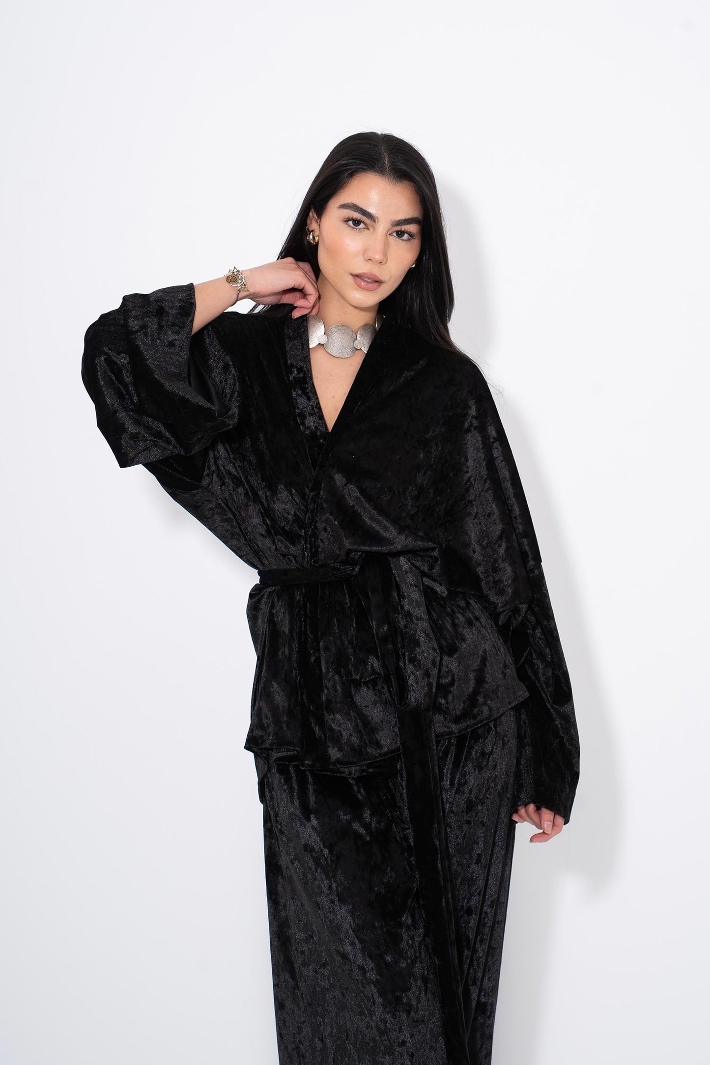 Emerald Nights Velvet Set - Black