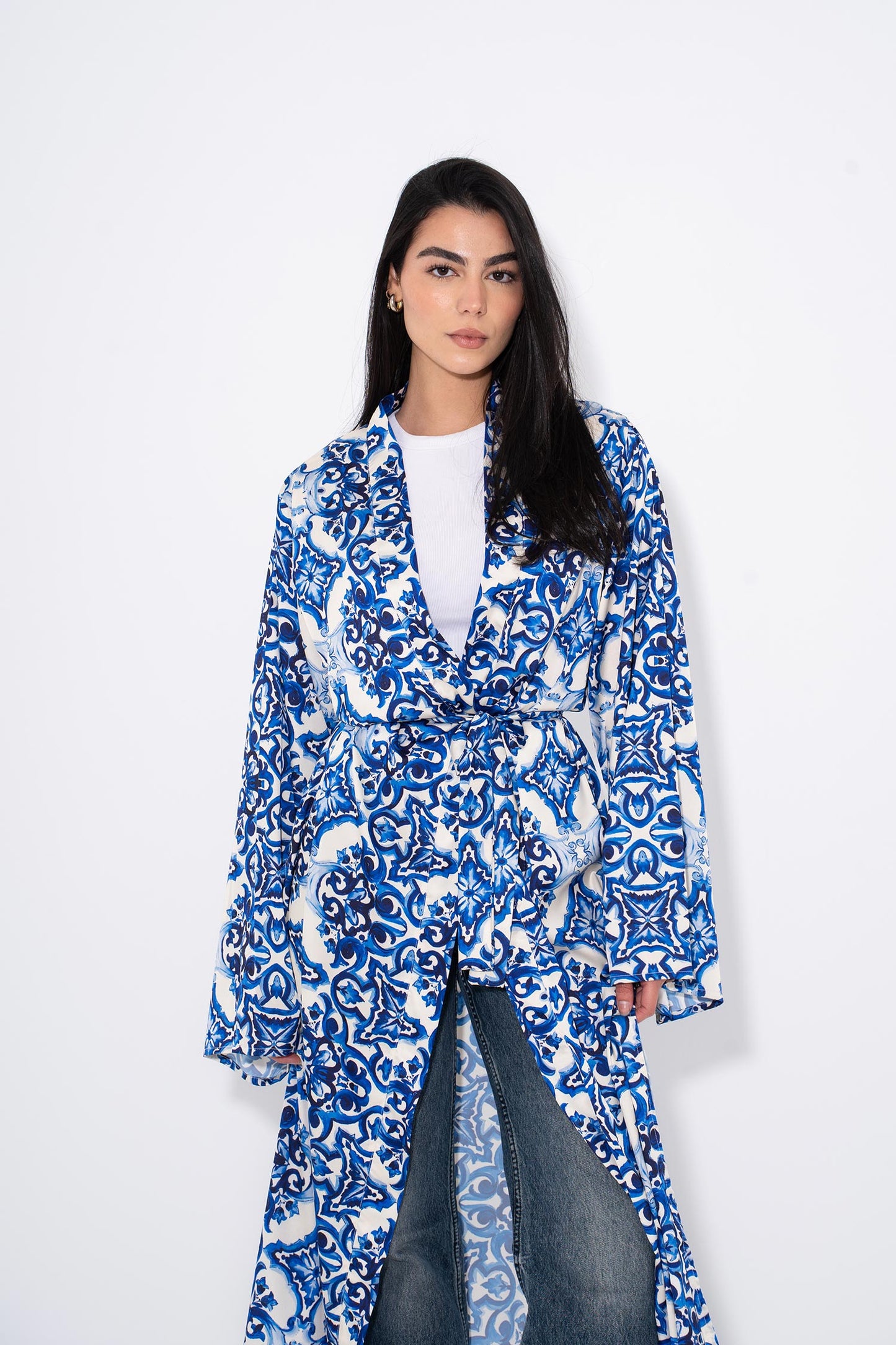 Azure Bloom Kaftan - Blue