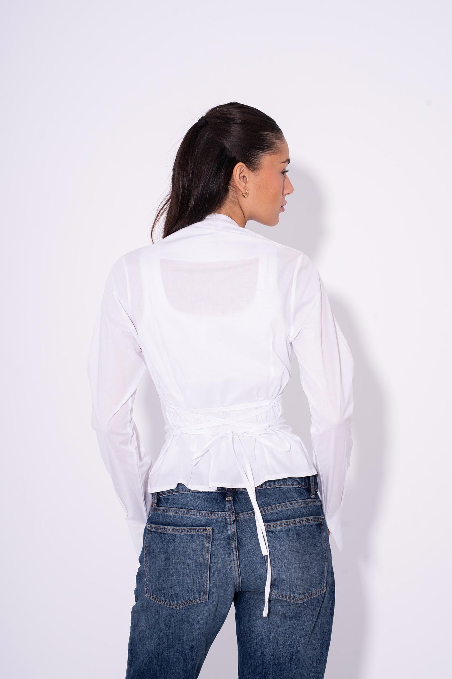 Colorful Long Sleeves Buttons Shirt - White