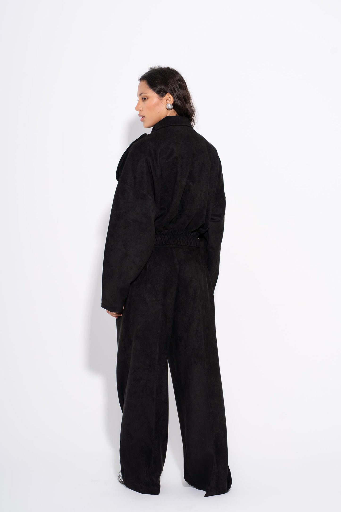 Flow Suede Pants - Black