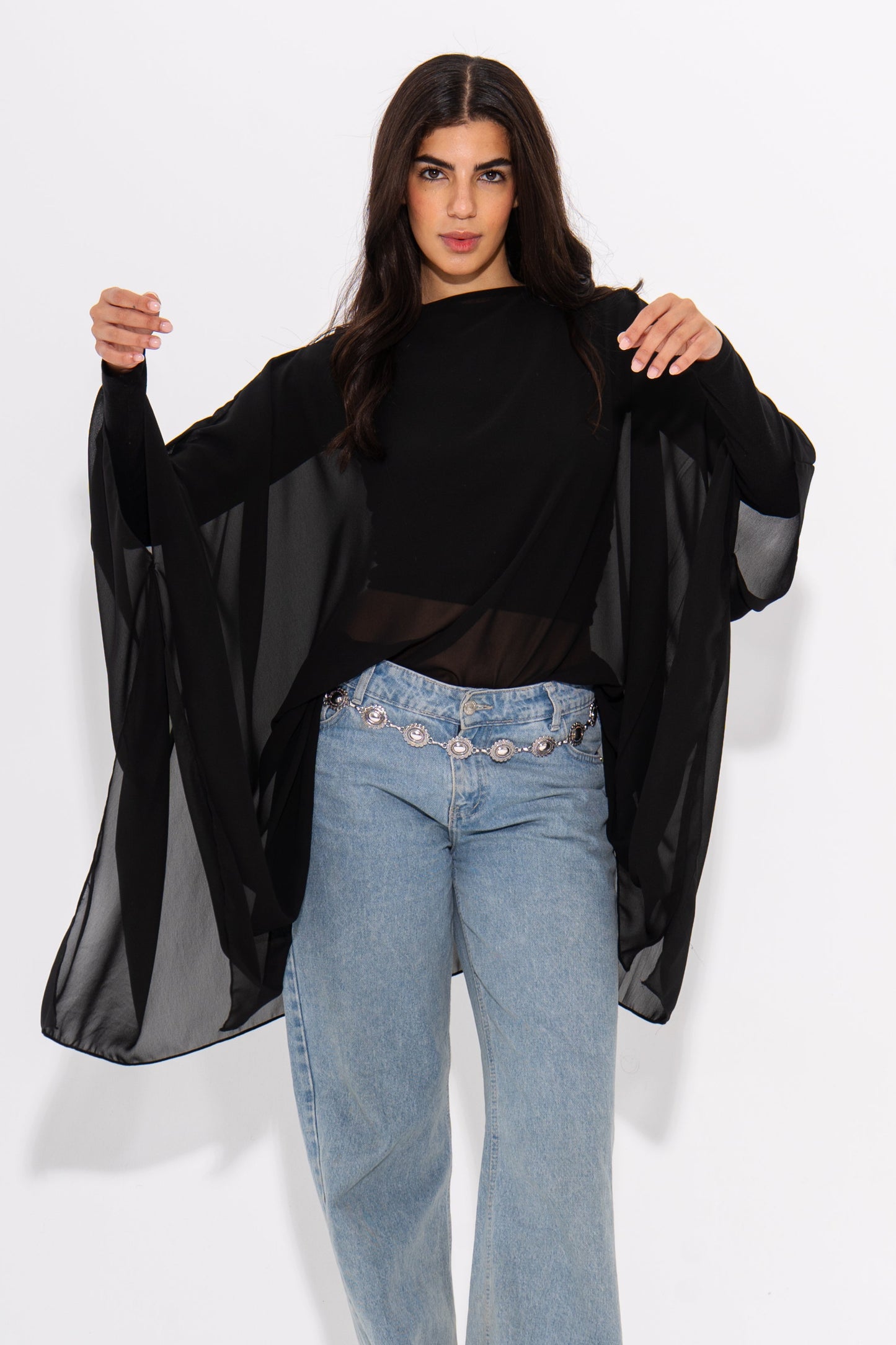 Sheer Beach Top - Black