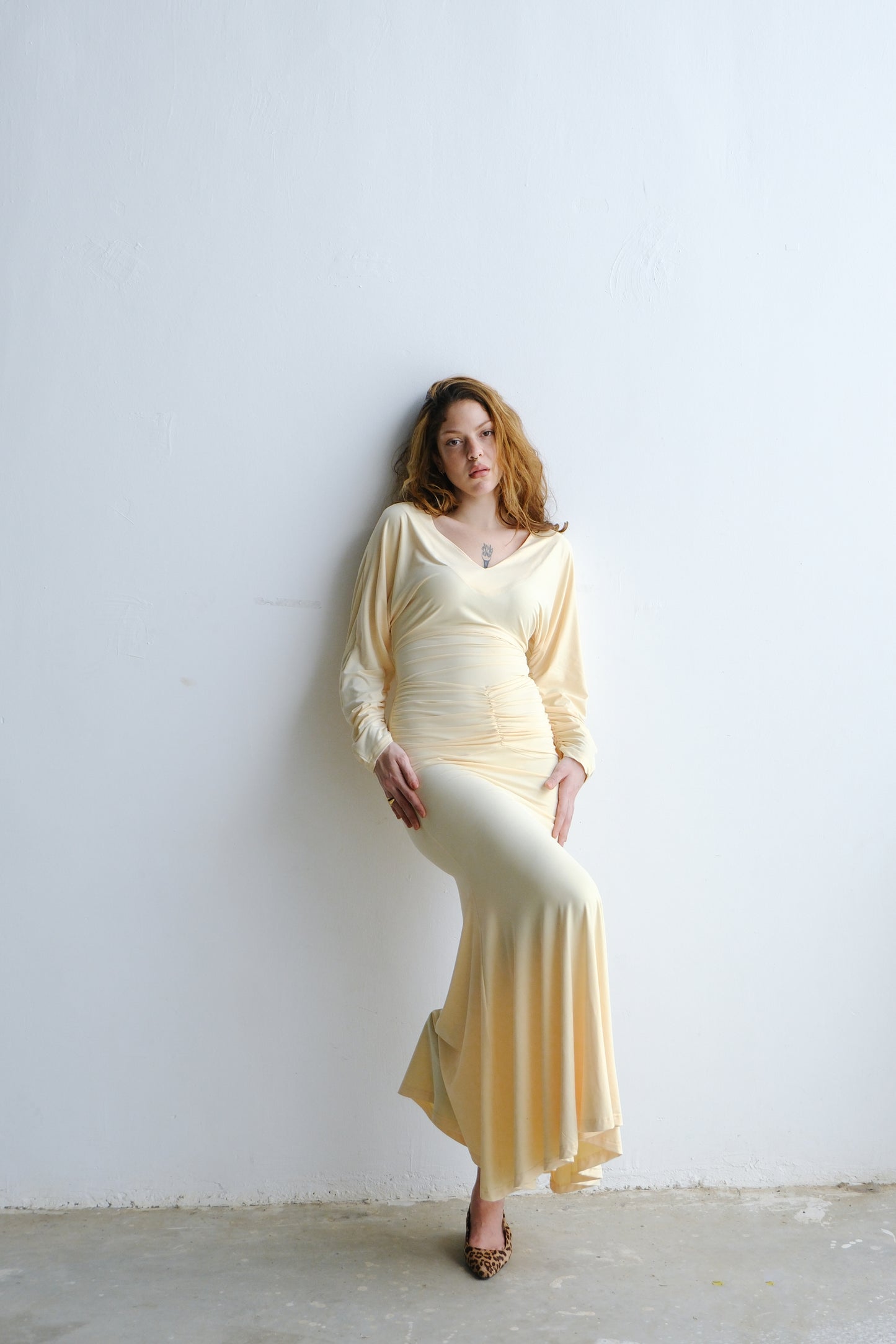 Espresso Bodycon Dress - Yellow