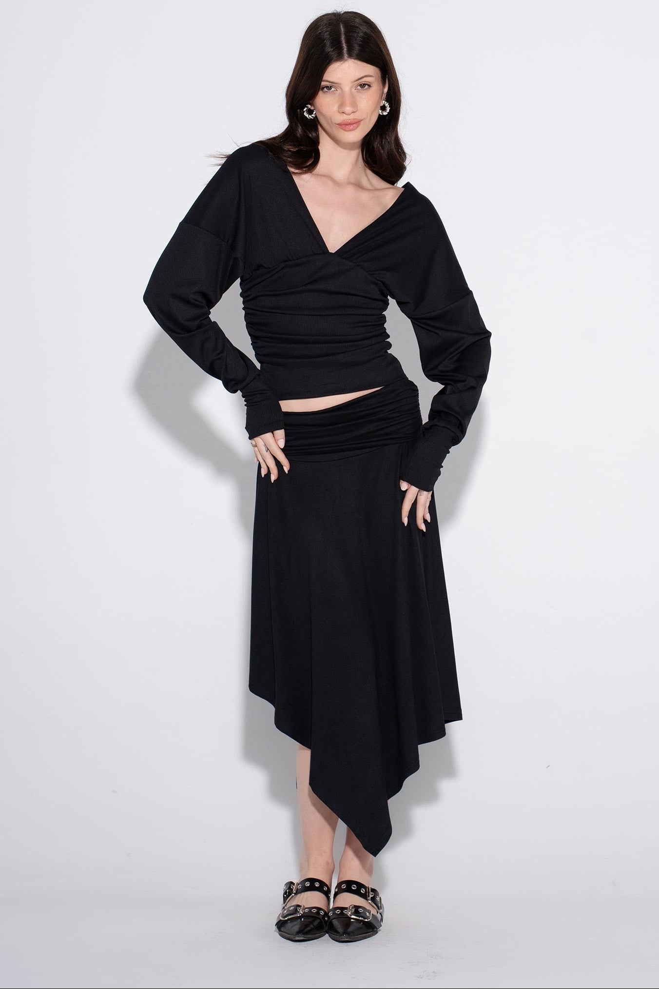 Nina Draped Set - Black