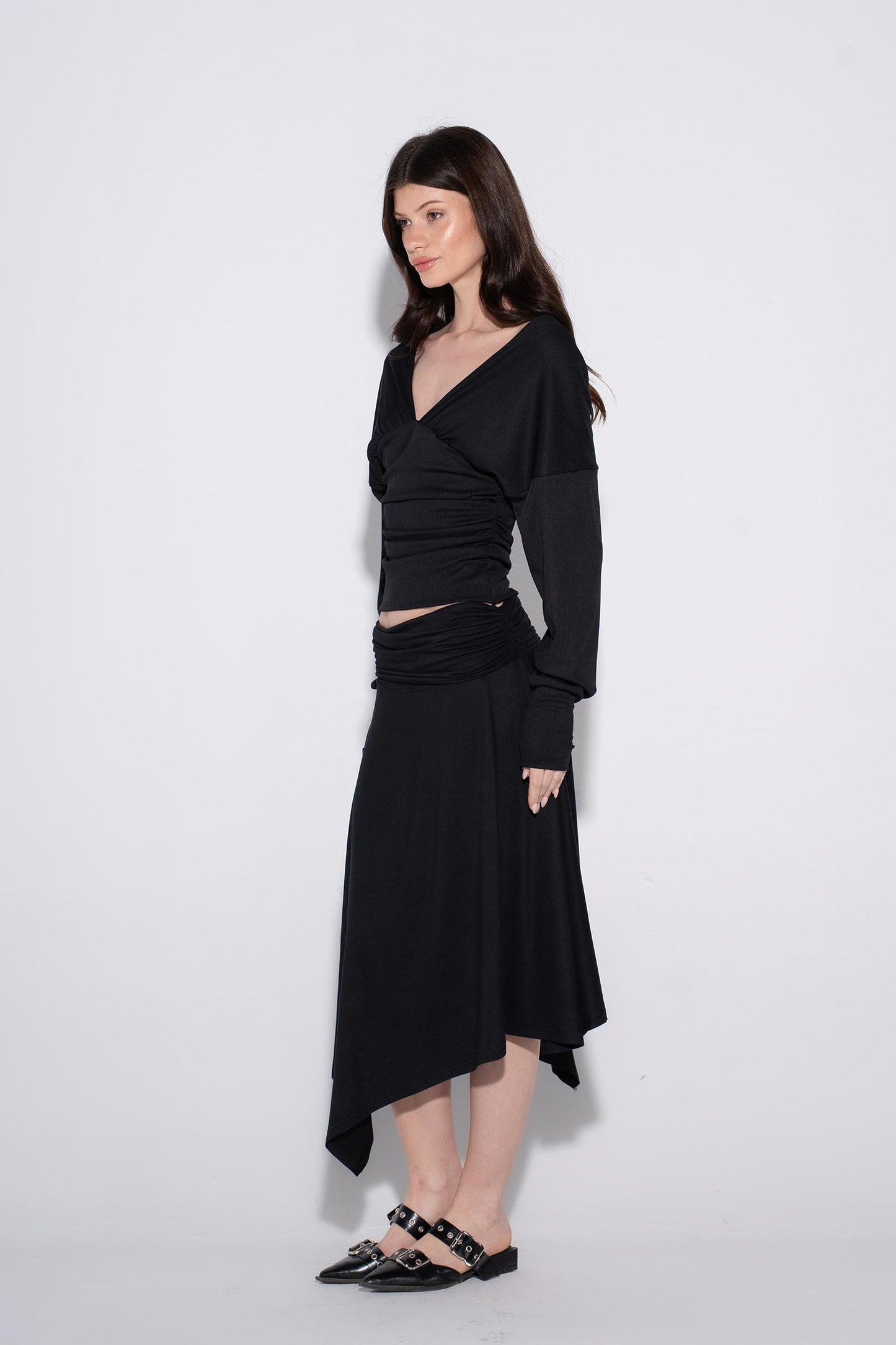 Nina Draped Set - Black