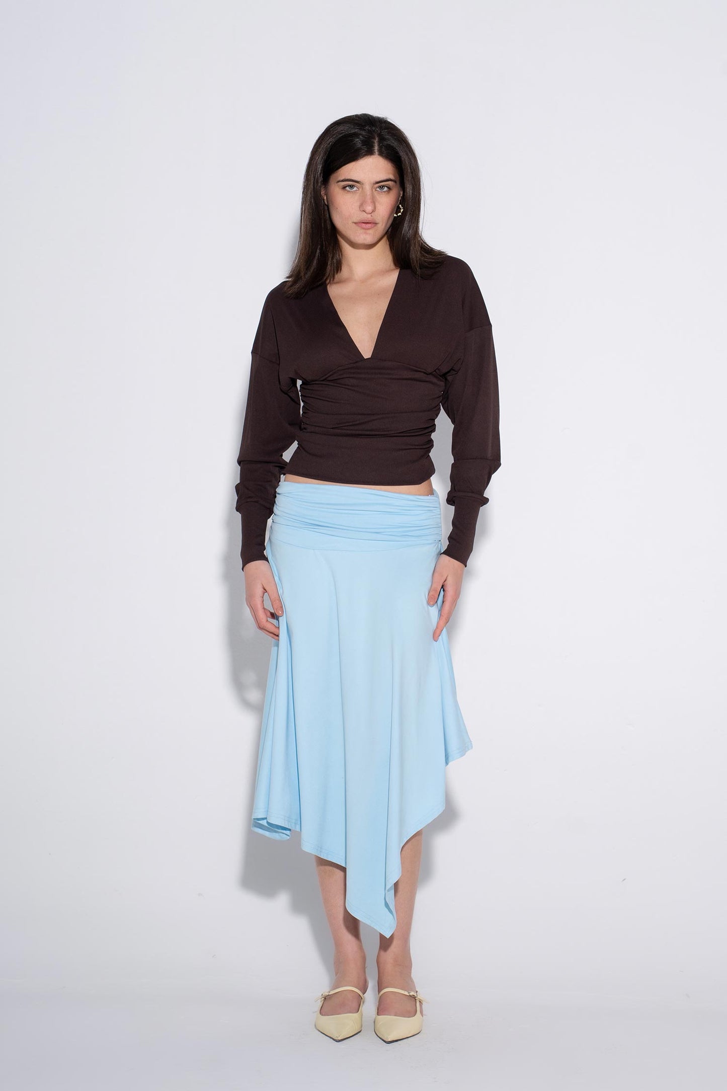 Nina Draped Set - Brown