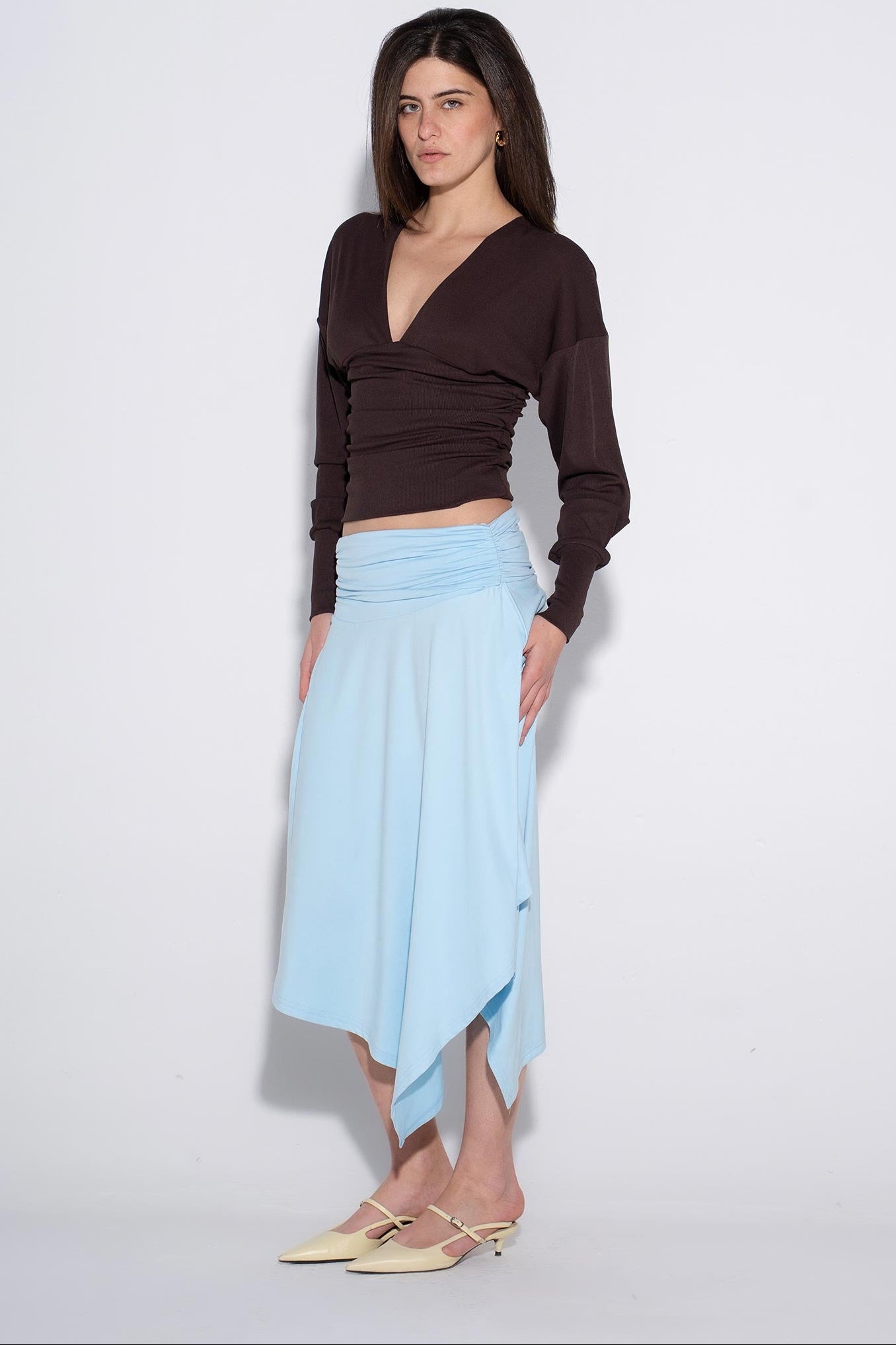 Nina Draped Set - Brown