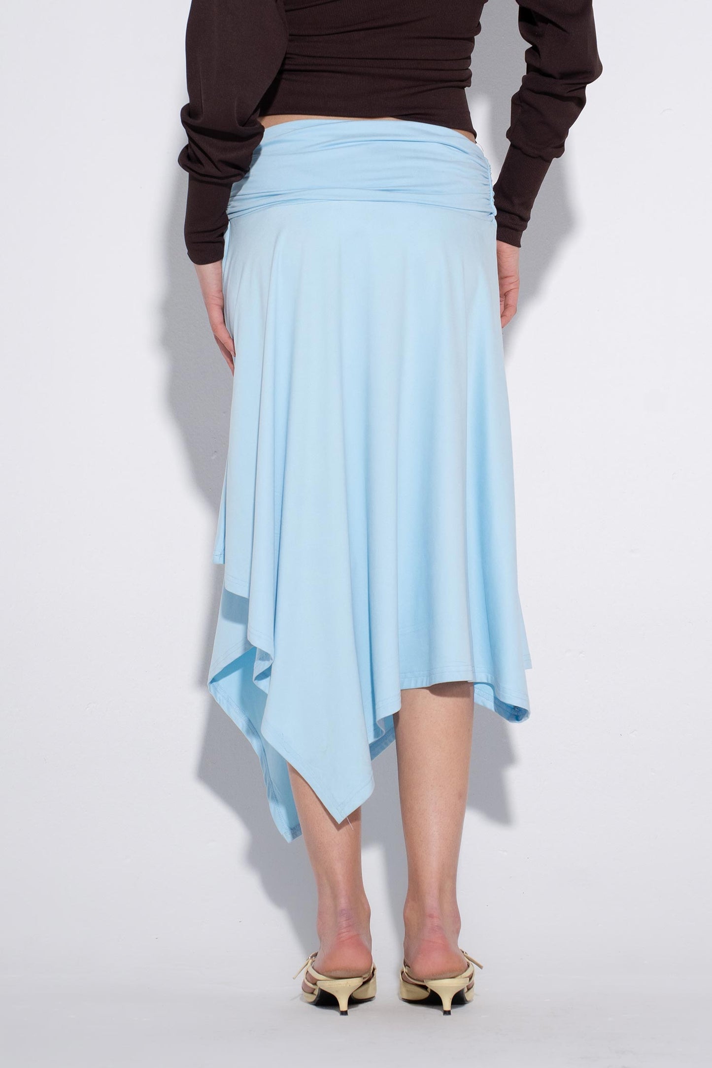 Nina Draped Skirt - Sky Blue