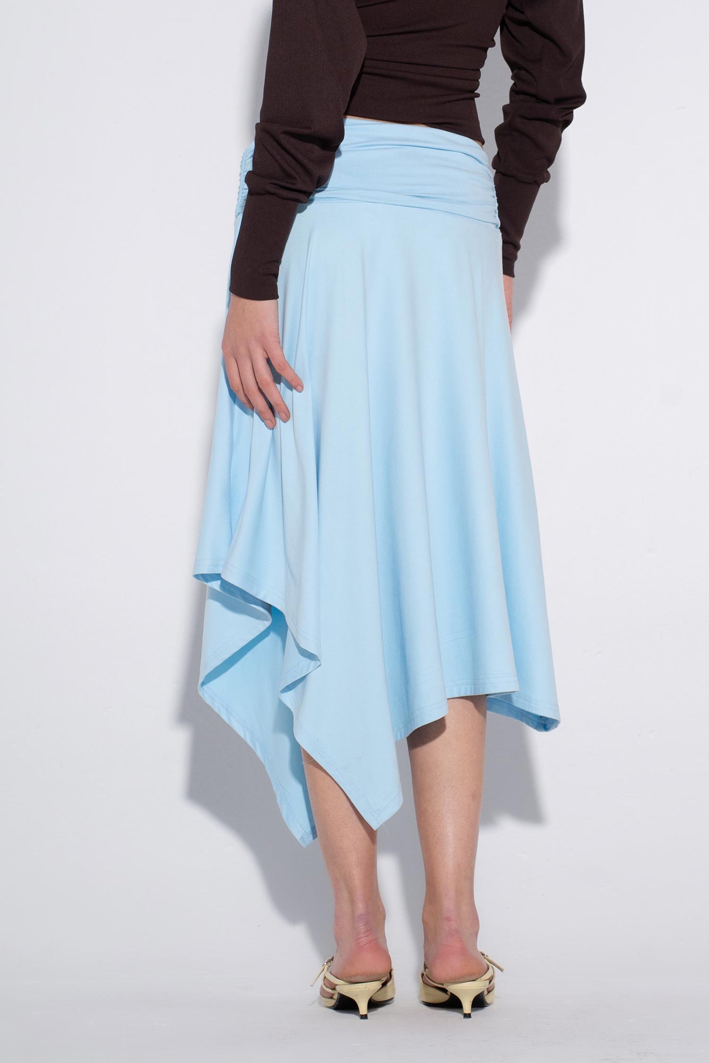 Nina Draped Skirt - Sky Blue