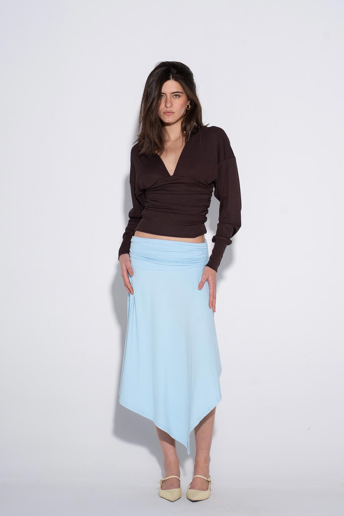 Nina Draped Set - Brown