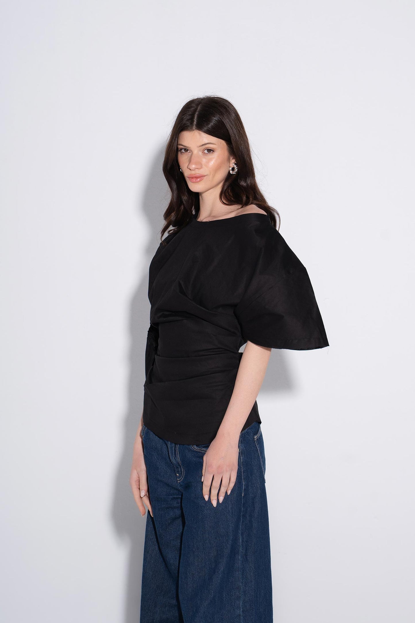 Scarlet One-Shoulder Top - Black