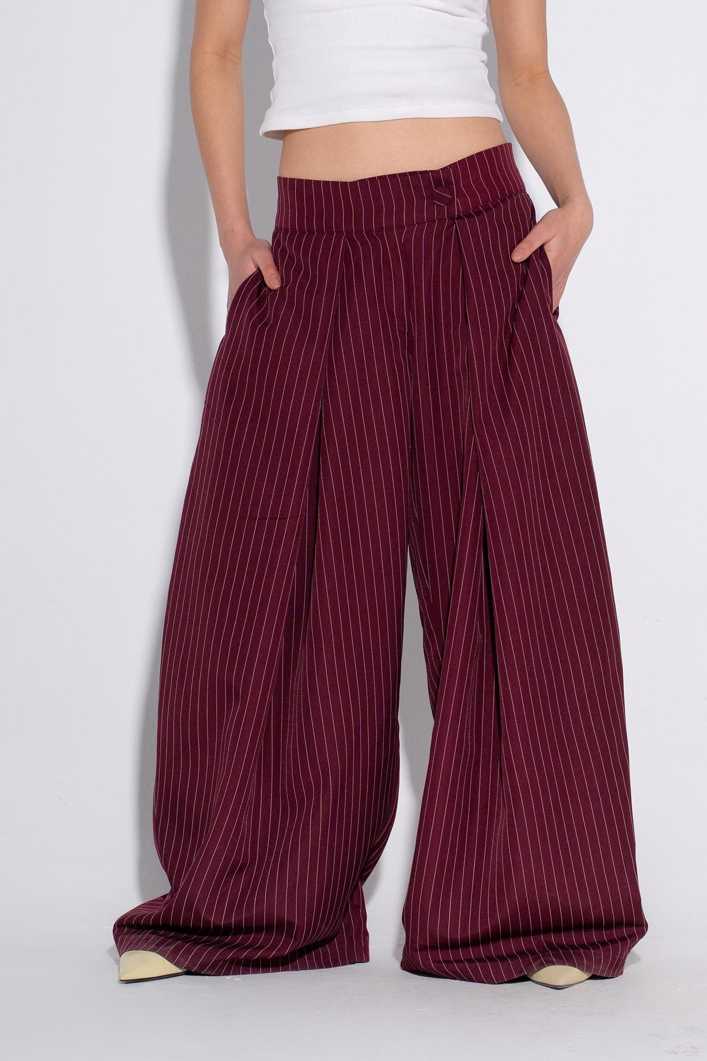 The Summer Boss Pants - Burgundy