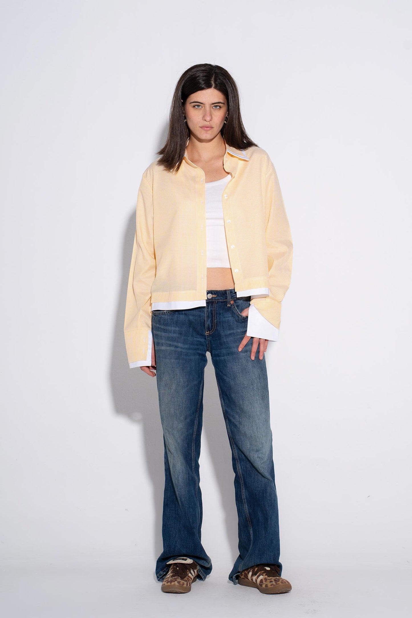 Striped Buttery Shirt - Yellow