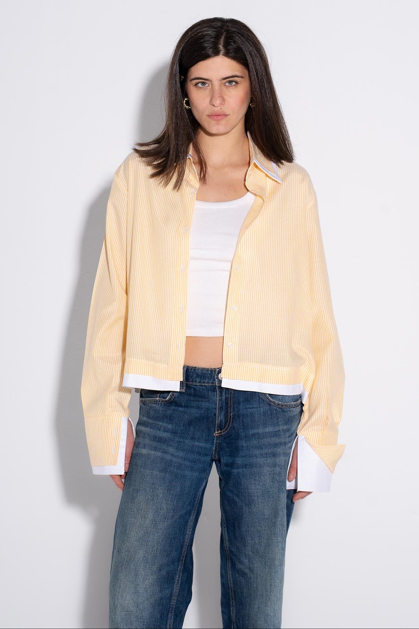 Striped Buttery Shirt - Yellow