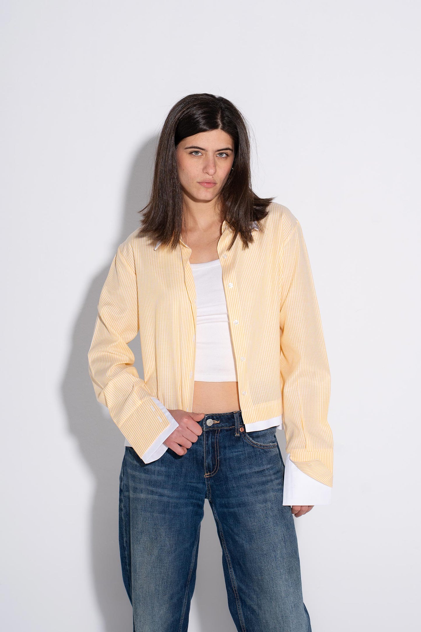 Striped Buttery Shirt - Yellow