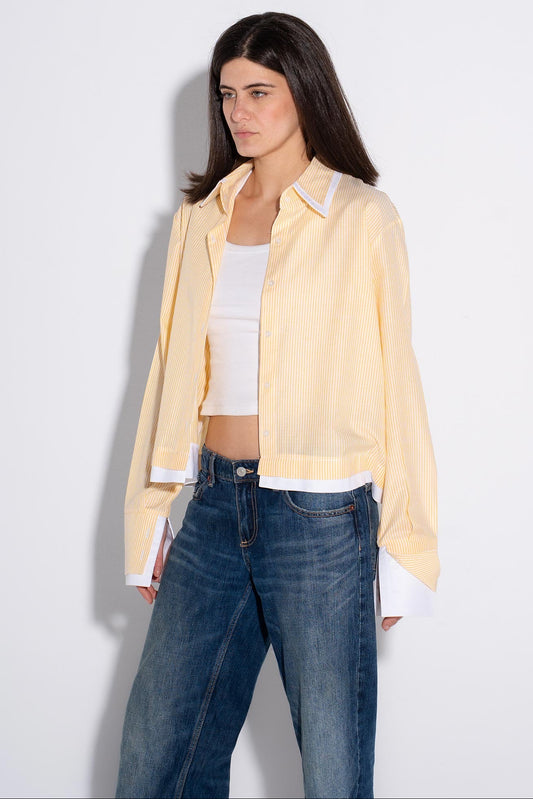Striped Buttery Shirt - Yellow