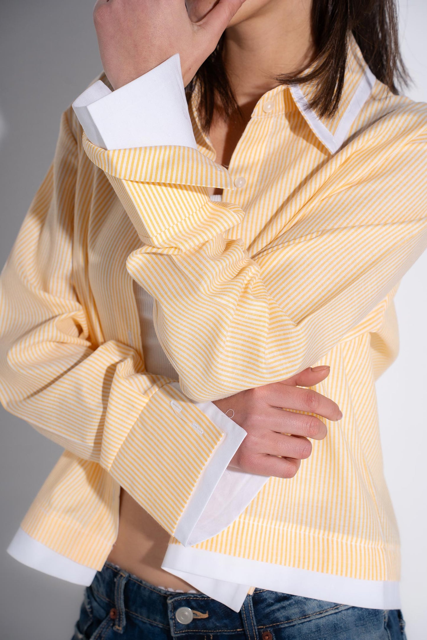 Striped Buttery Shirt - Yellow