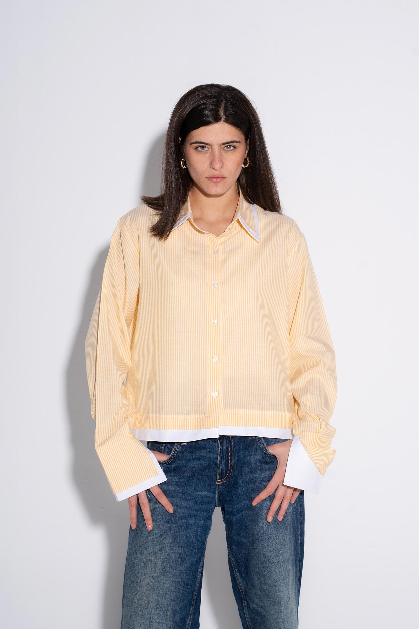 Striped Buttery Shirt - Yellow