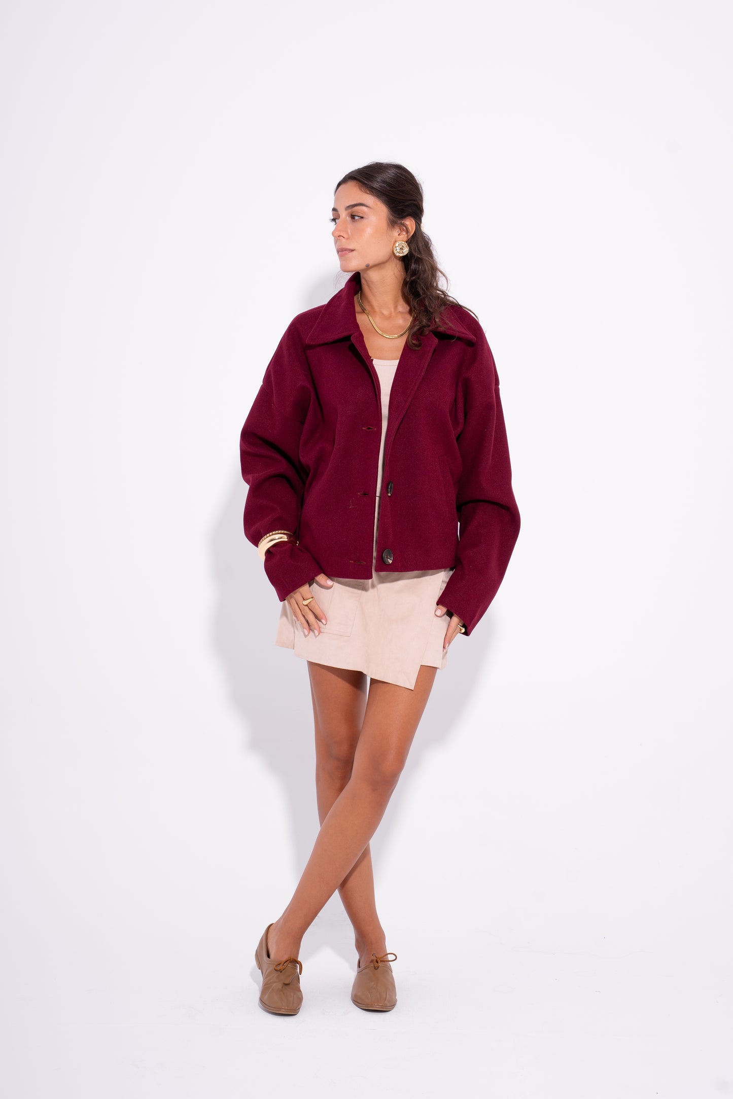 The Chill Girl Jacket - Burgundy