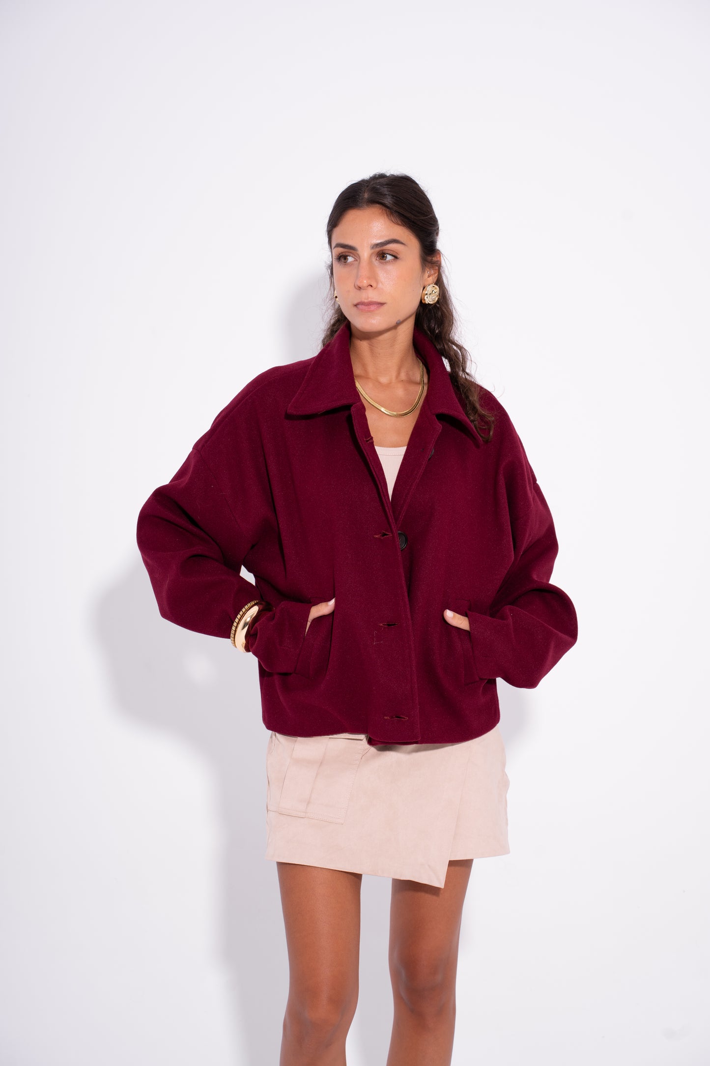 The Chill Girl Jacket - Burgundy
