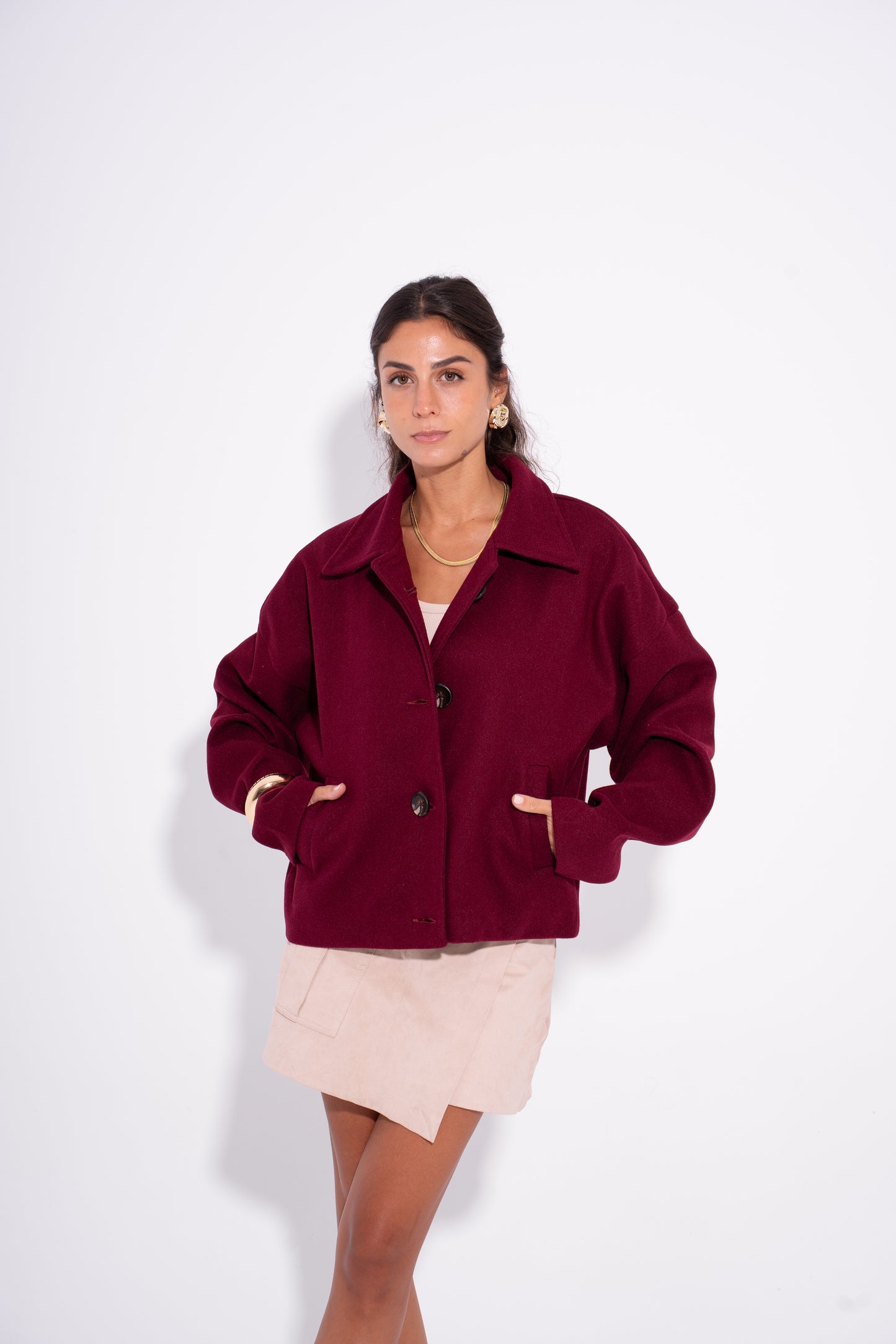 The Chill Girl Jacket - Burgundy