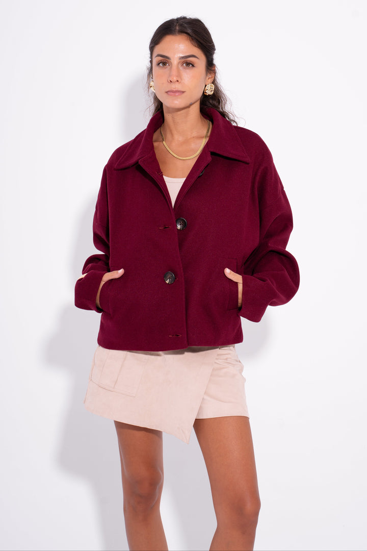 The Chill Girl Jacket - Burgundy