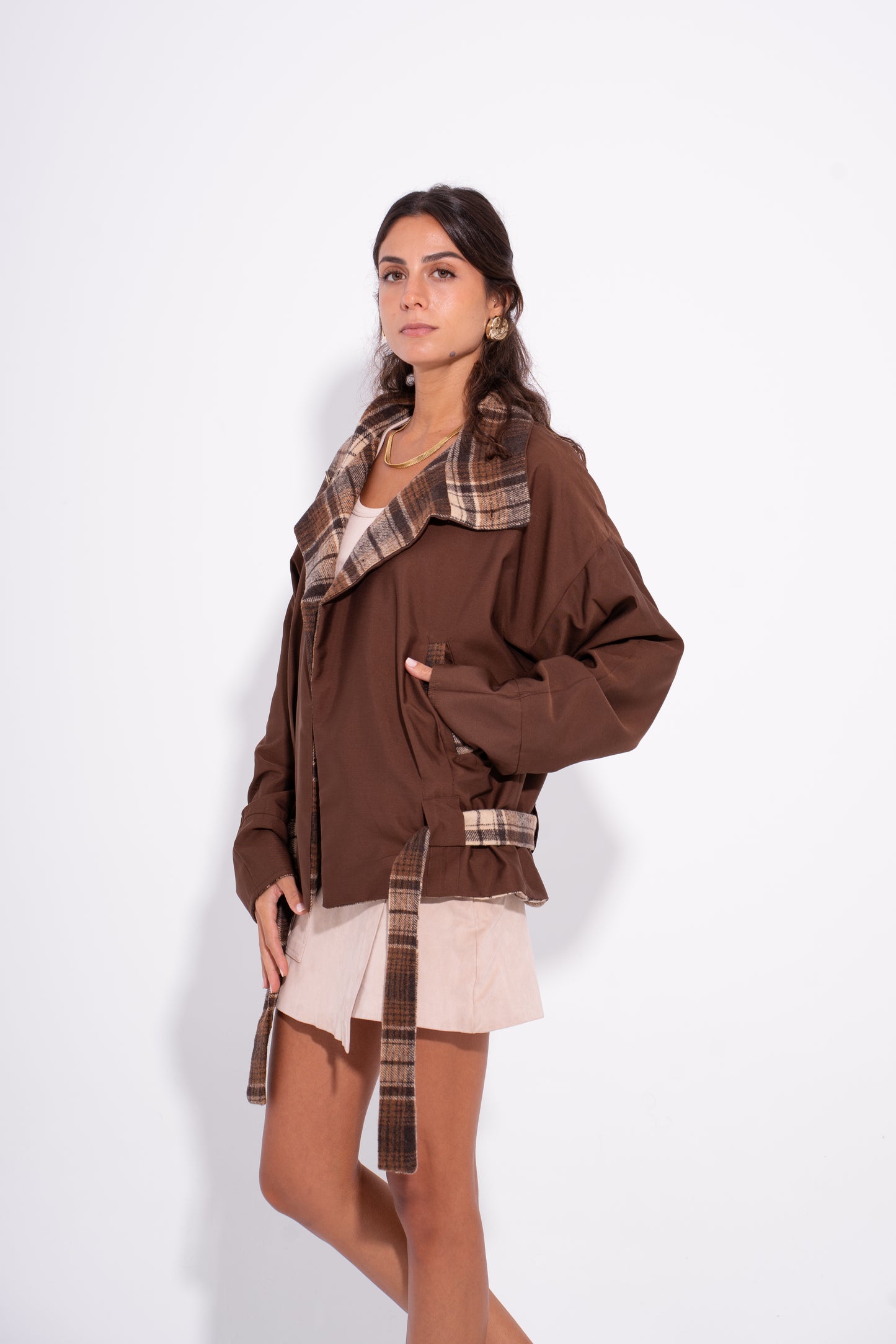Qut reversible jacket - Brown