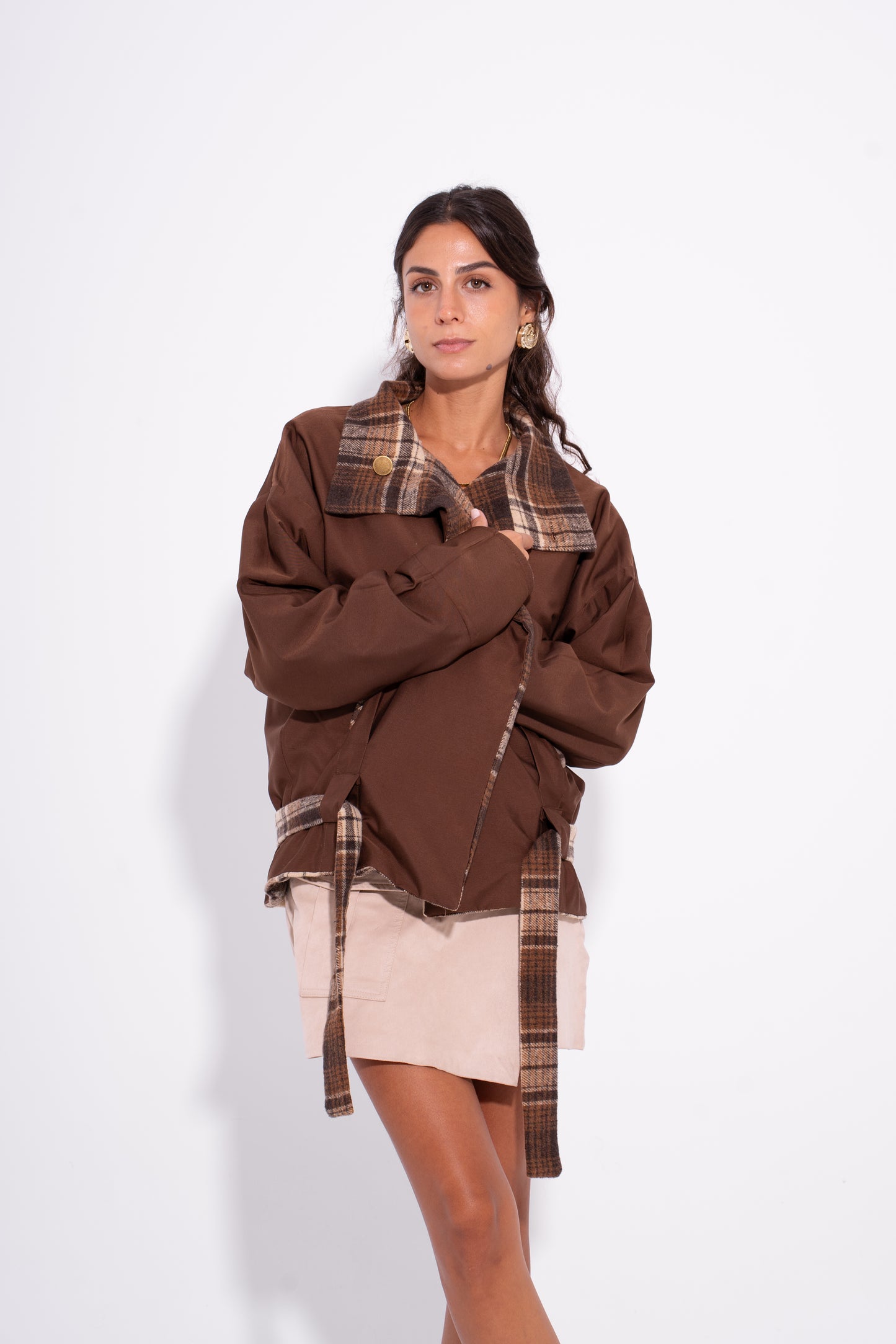 Qut reversible jacket - Brown