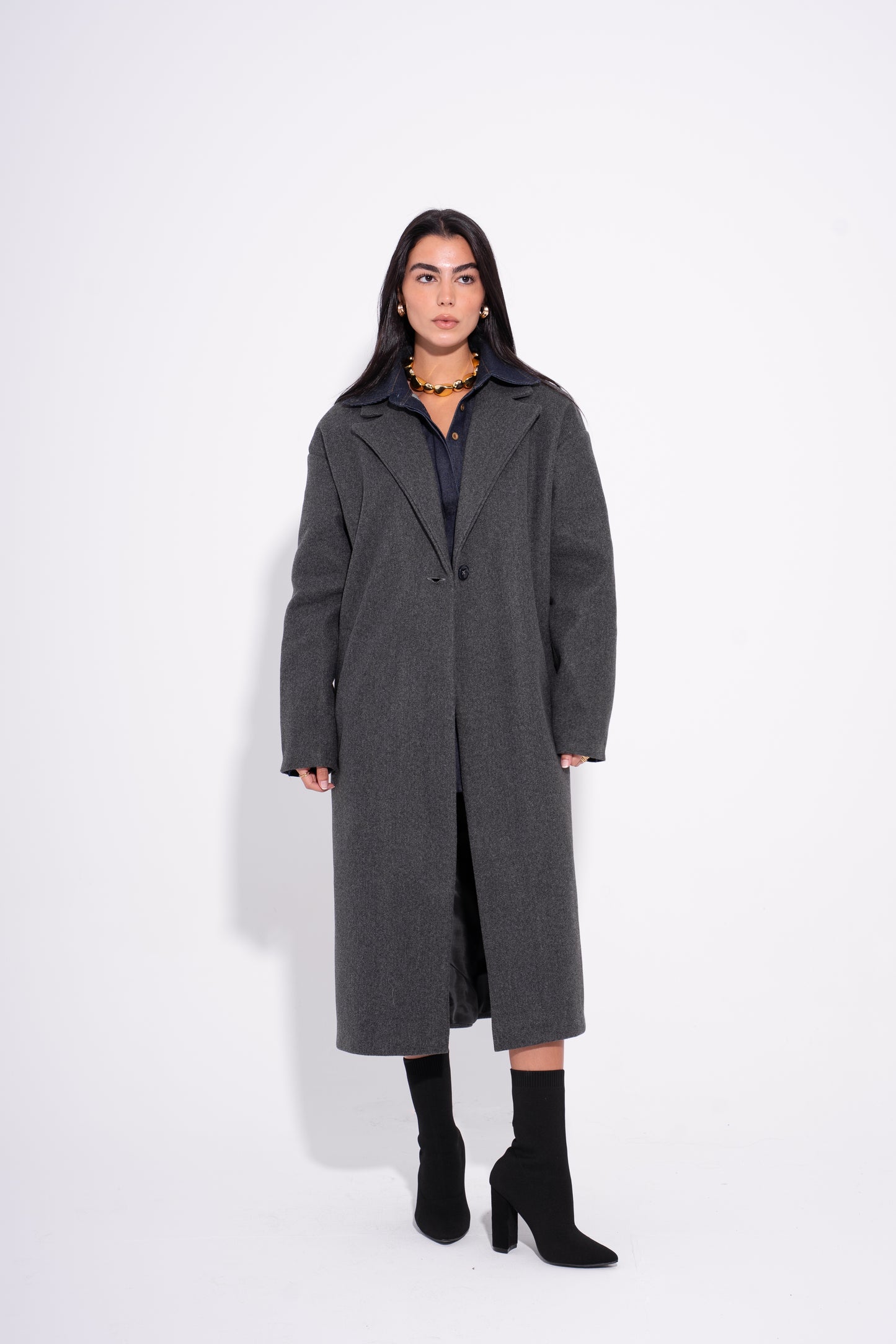 Oversized Icon Coat - Grey