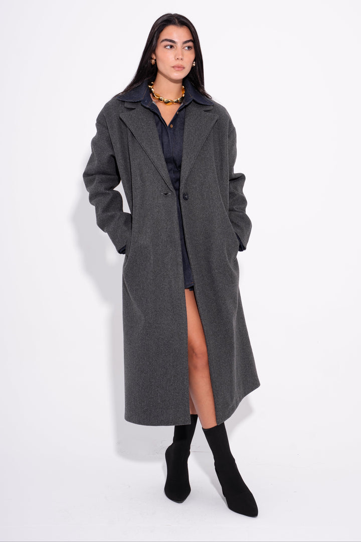 Oversized Icon Coat - Grey