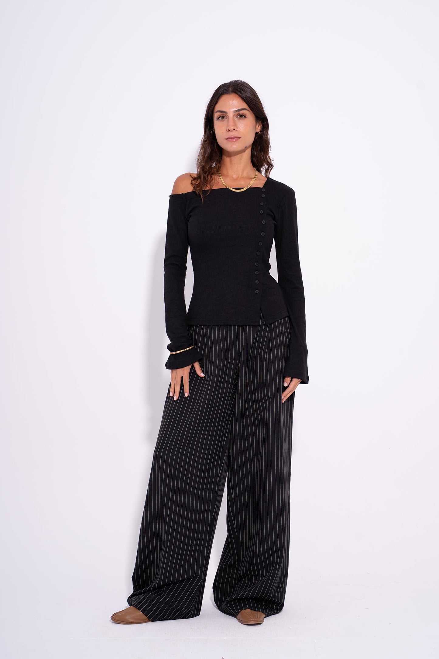 Off the Line Top - Black