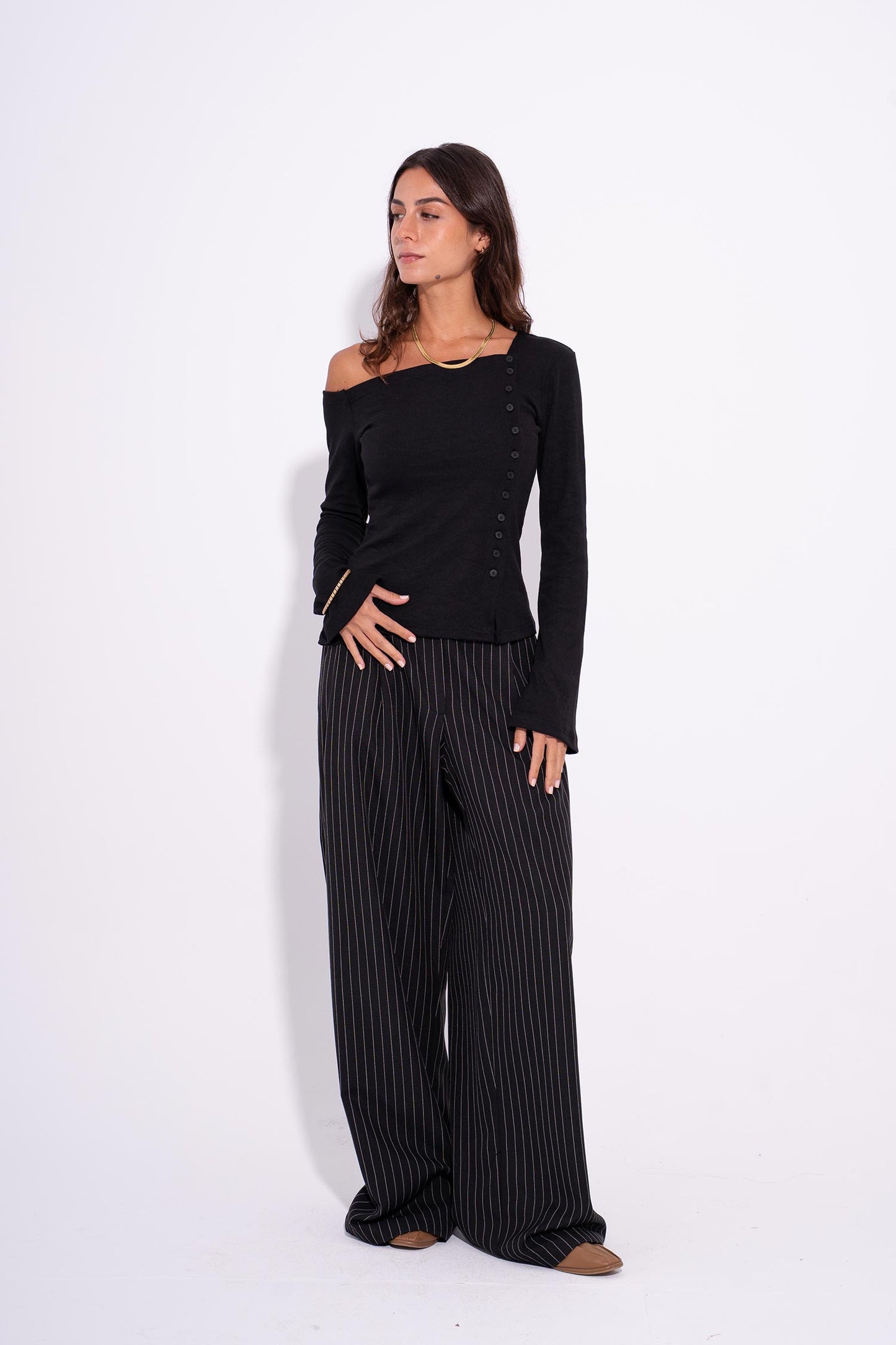 Off the Line Top - Black