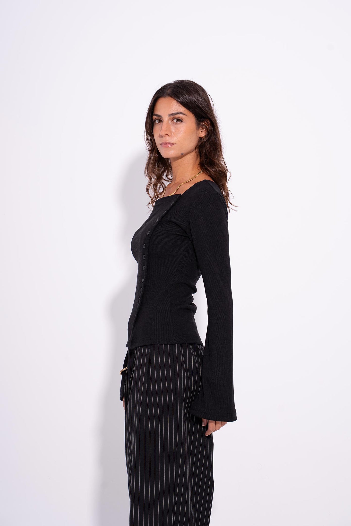 Off the Line Top - Black