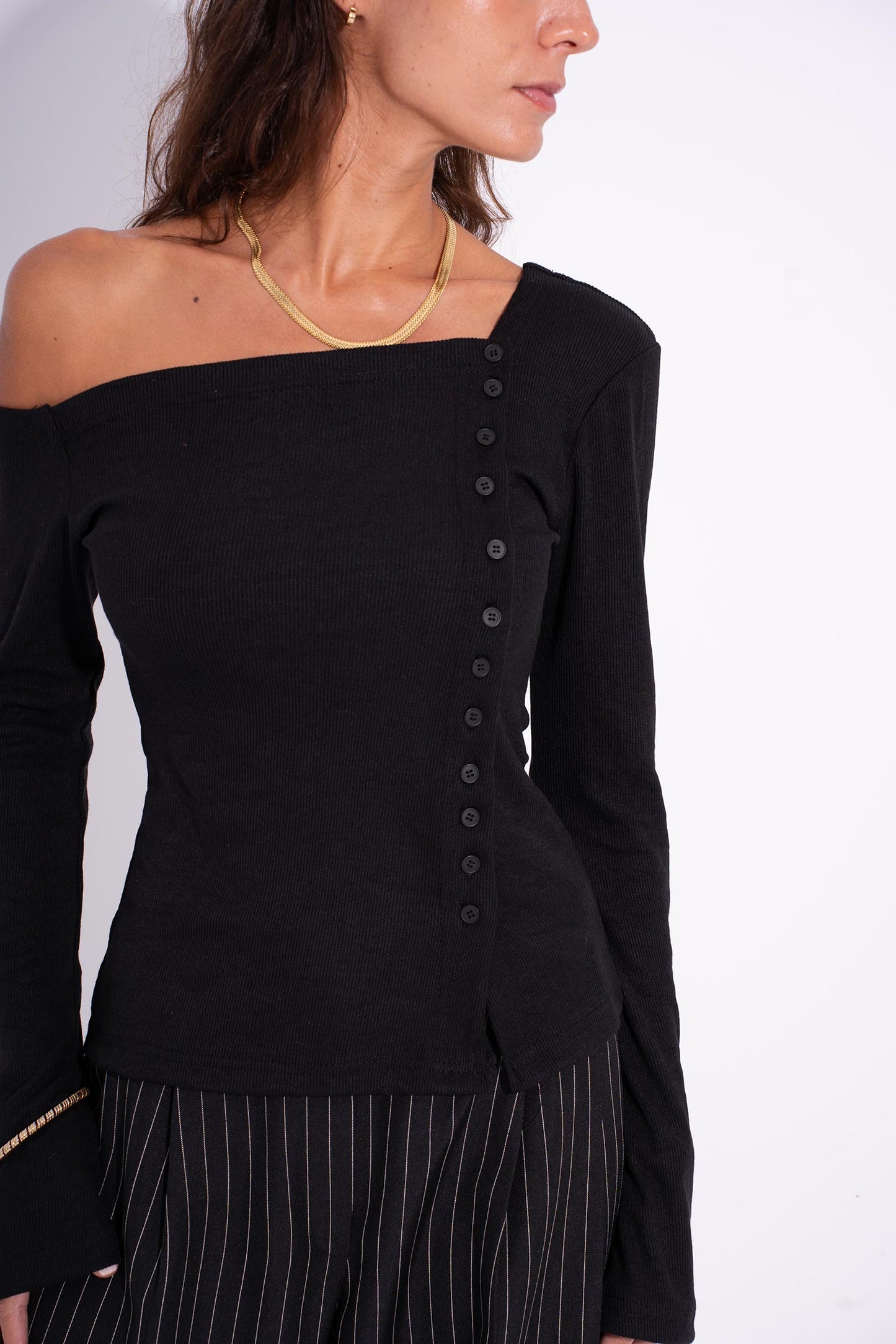 Off the Line Top - Black