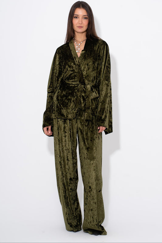 Emerald Nights Velvet Set - Green