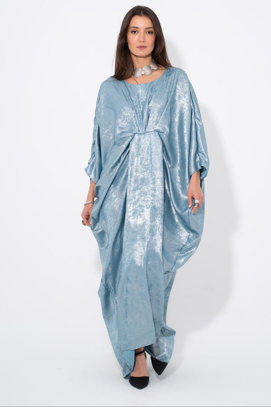 Sky Shine Metallic Kaftan - Blue