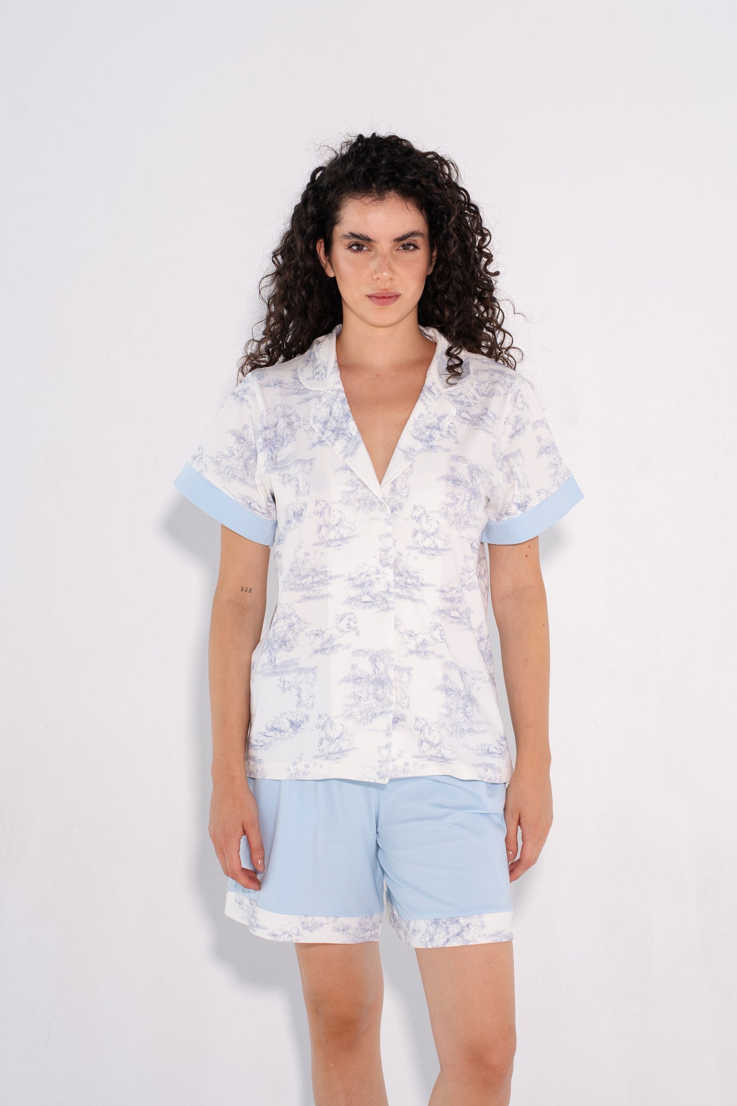 Cloud Nine Pajama Set - Light Blue