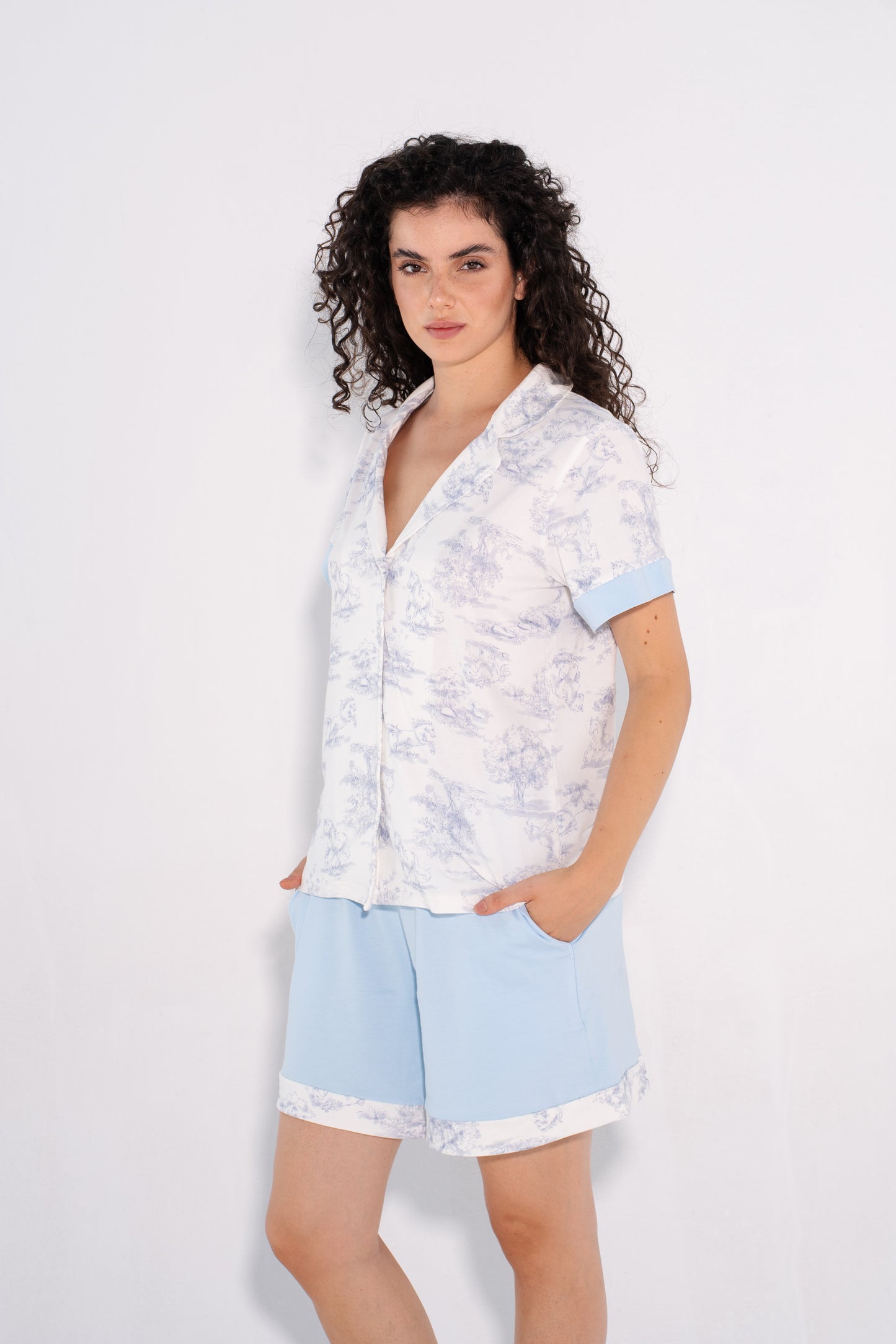 Cloud Nine Pajama Set - Light Blue