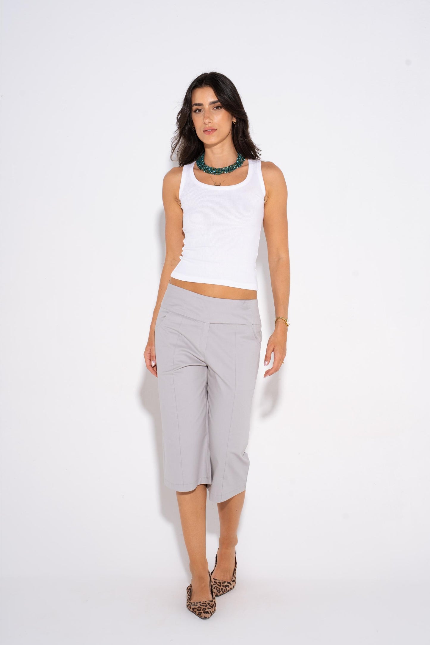 Baggy Waistband Jorts - Grey