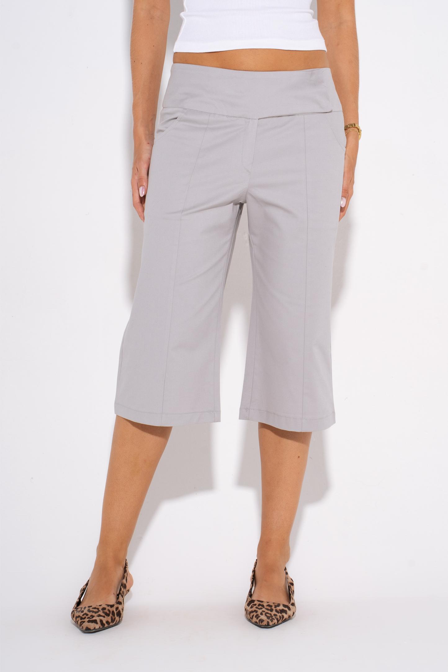 Baggy Waistband Jorts - Grey
