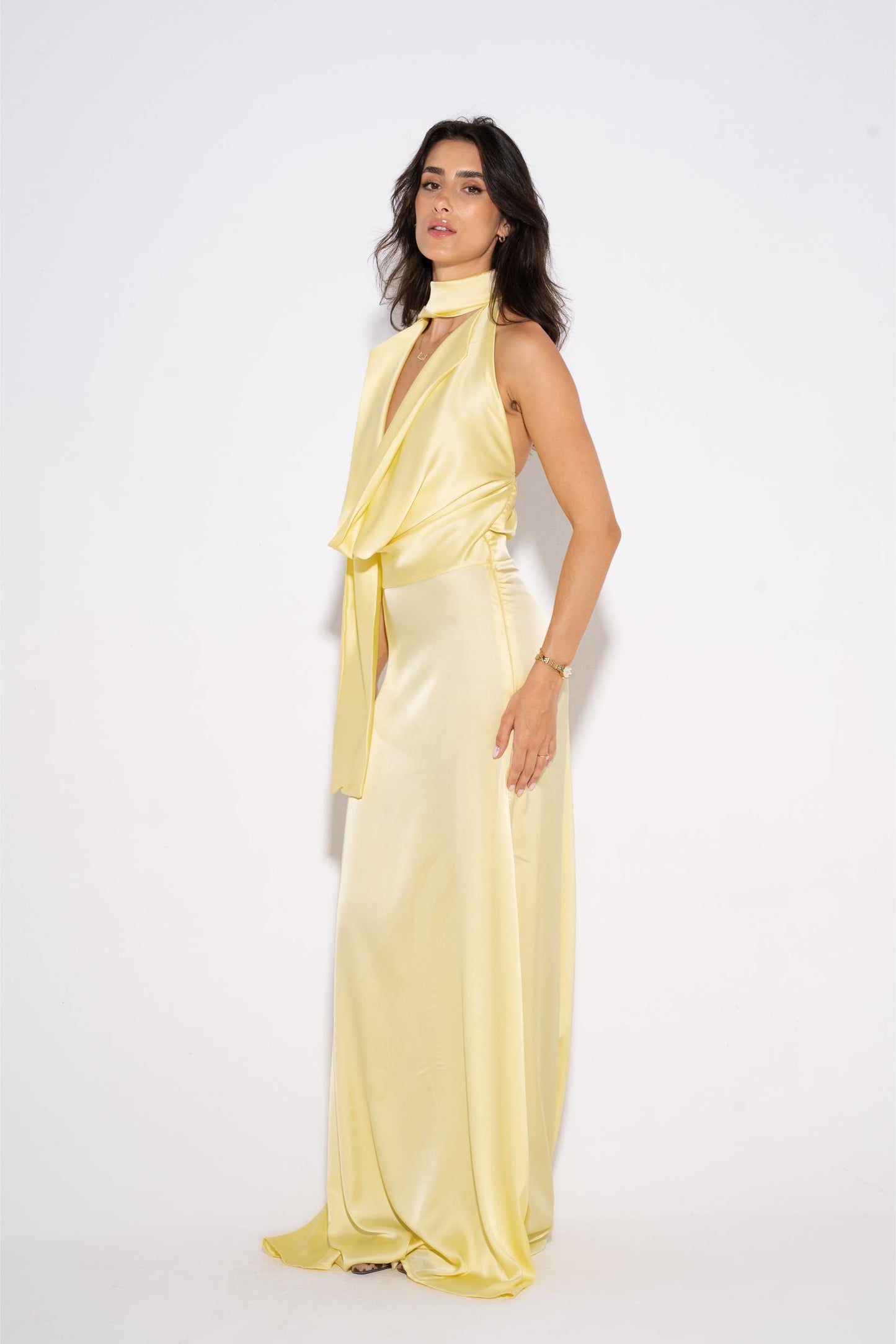 Glamour Evening Dress - Yellow
