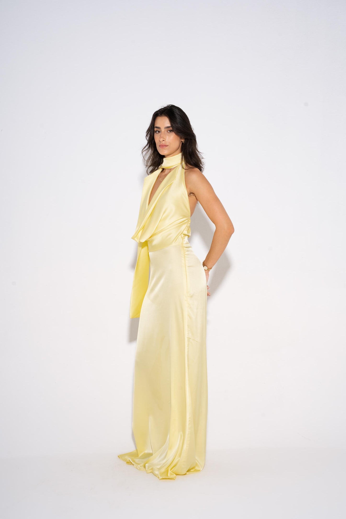 Glamour Evening Dress - Yellow