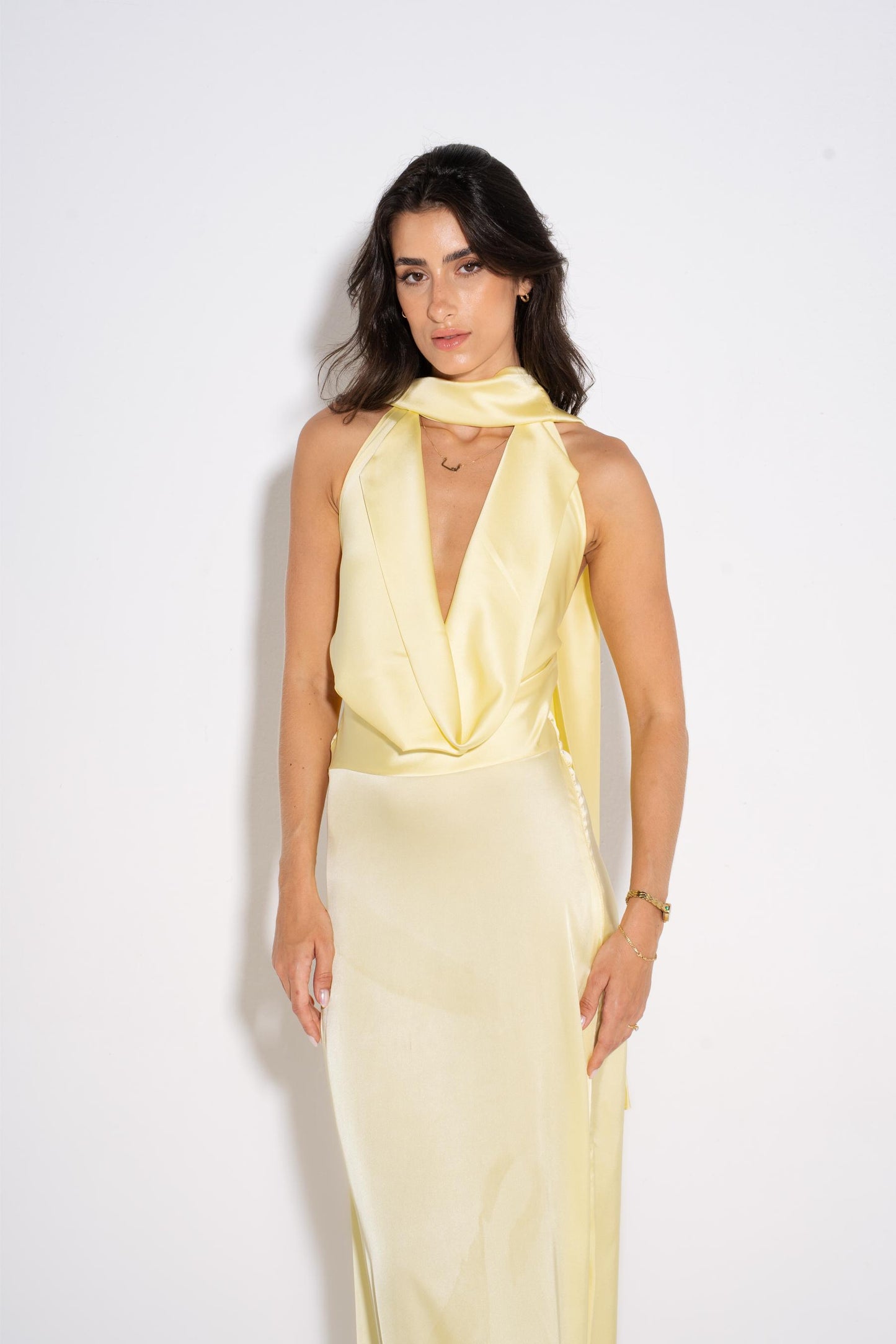 Glamour Evening Dress - Yellow