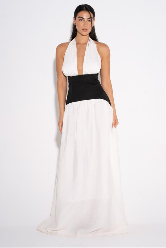 Sunset in Capri Dress - White