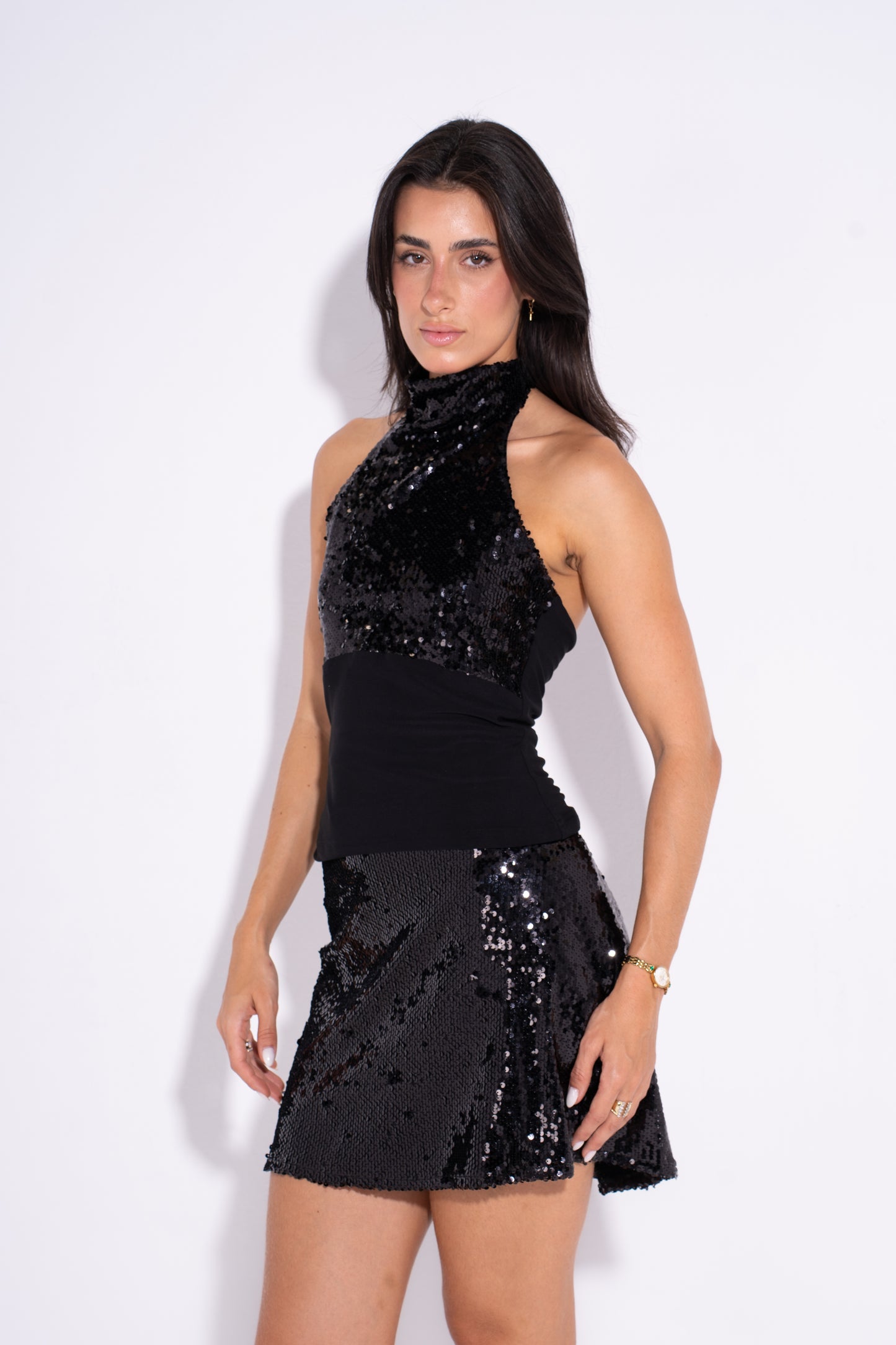 Afterglow Mini Dress - Black
