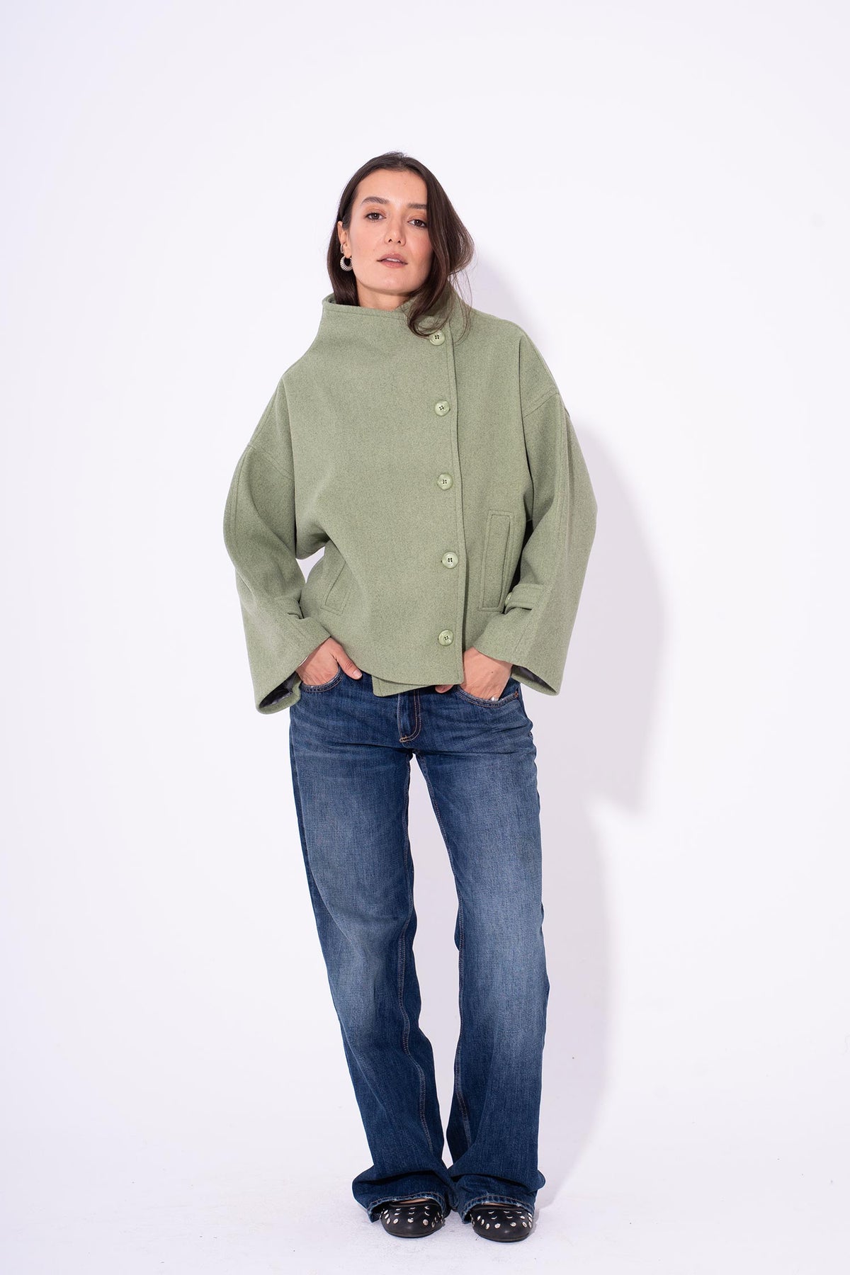 Gokh Button Jacket - Green