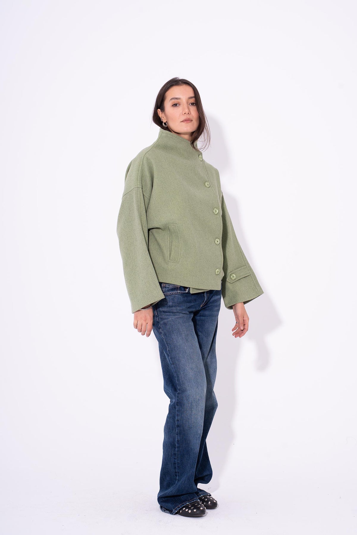 Gokh Button Jacket - Green