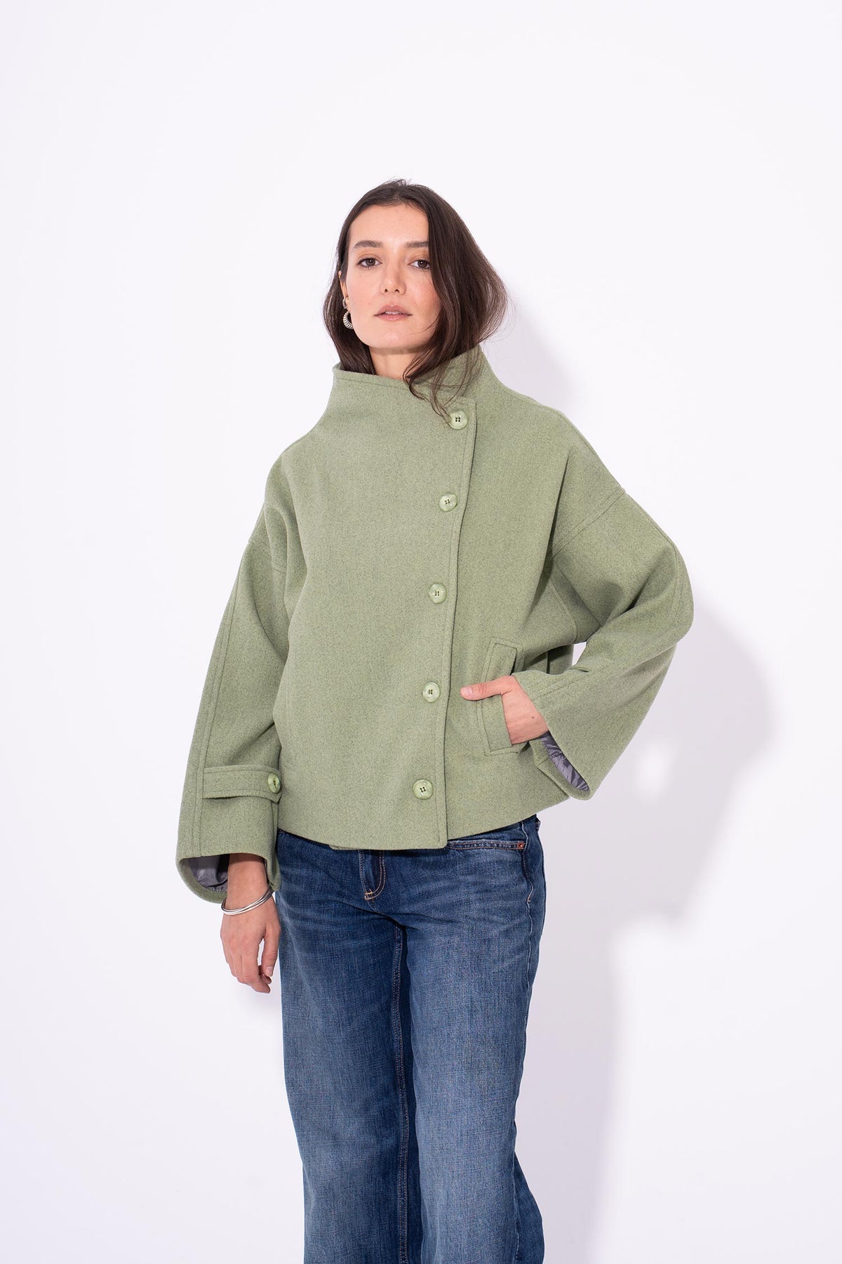 Gokh Button Jacket - Green